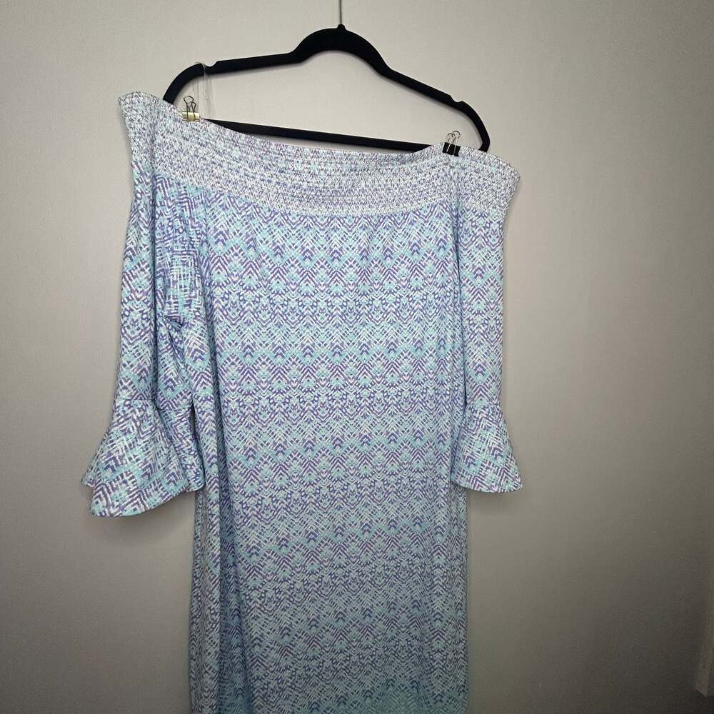 Cabana Life UPF 50 Womens Naples Coverluxe Smocked Dress Size Medium Multicolor
